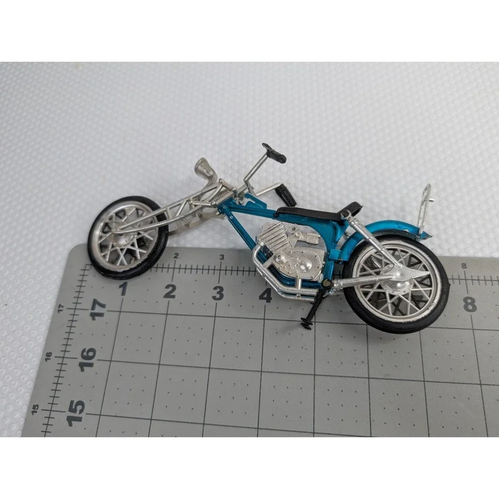 Plastic Motorcycle Chopper Bike Lot of 2 Cake Topper Toy